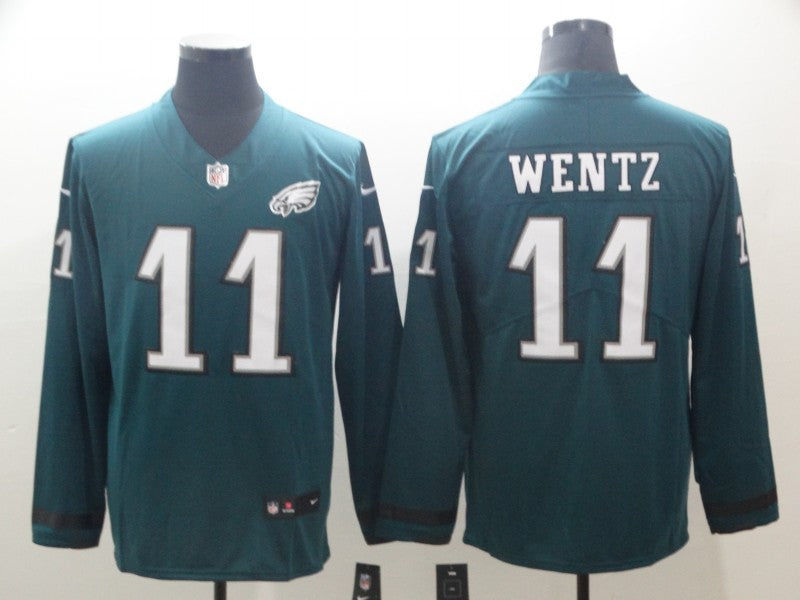 Men's Philadelphia Eagles Carson Wentz #11 Midnight Green Team Game jersey