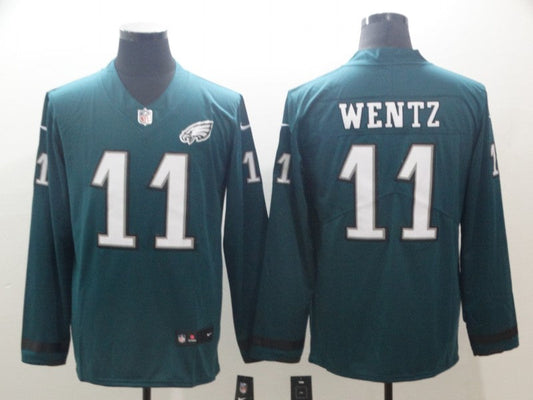 Men's Philadelphia Eagles Carson Wentz #11 Midnight Green Team Game jersey