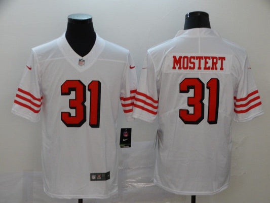 Men's San Francisco 49ers Raheem Mostert #31 White Game jersey