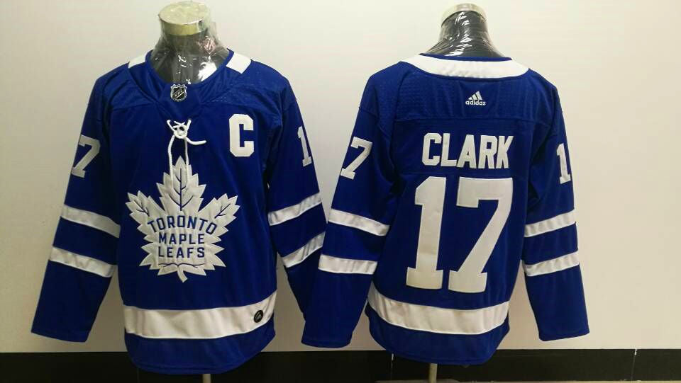 Men's Toronto Maple Leafs Wendel Clark #17 Blue Player Game jersey