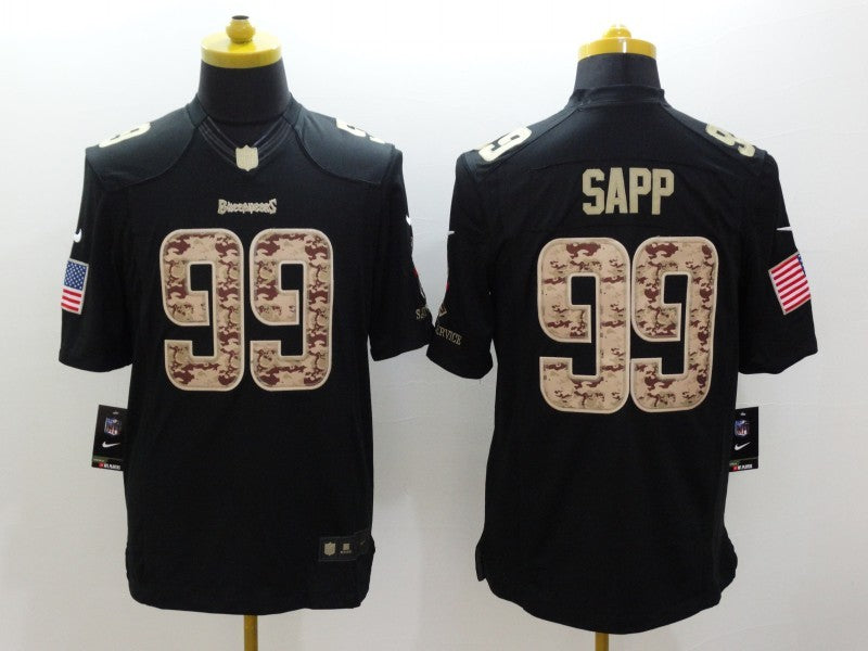 Men's Tampa Bay Buccaneers Warren Sapp #99 Black Game Player jersey