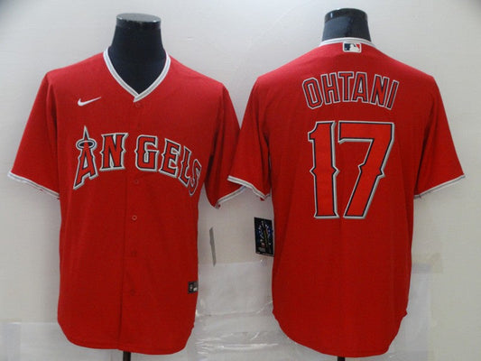 Men's Los Angeles Angels Shohei Ohtani #17 MLB Red jersey