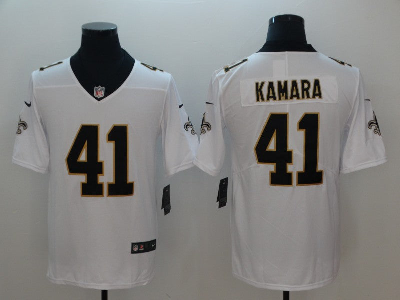 Men's New Orleans Saints Alvin Kamara #41 White Game jersey