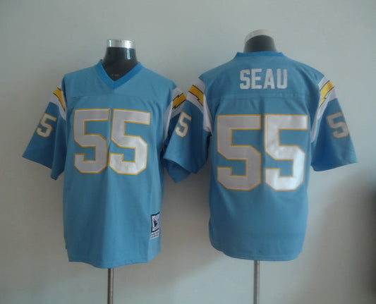 Men's San Diego Chargers Junior Seau Mitchell & Ness Blue Legacy Replica jersey