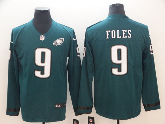 Men's Philadelphia Eagles Nick Foles #9 Midnight Green Team Game jersey