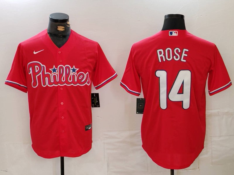 Men's Philadelphia Phillies Pete Rose #14 Red Limited Player jersey