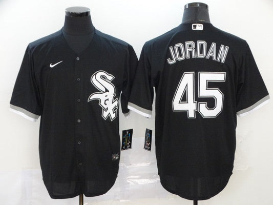 Men's Chicago White Sox Michael Jordan #45 Black Replica Baseball jersey