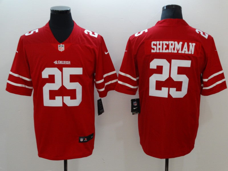 Men's San Francisco 49ers Richard Sherman #25 Red Game jersey