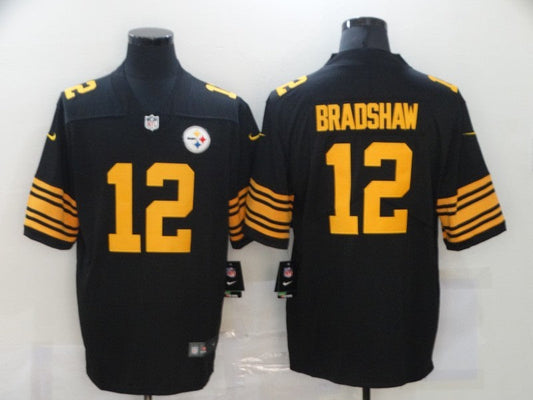 Men's Pittsburgh Steelers Terry Bradshaw #12 Black Alternate Legend jersey