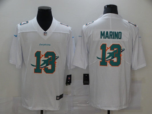 Men's Miami Dolphins #13 Dan Marino White Game Player jersey