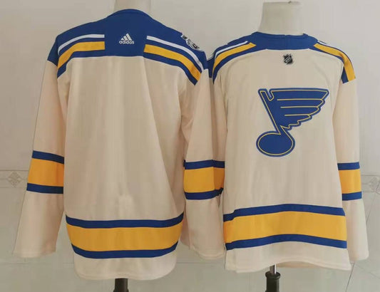 Men's St. Louis Blues Cream Blank jersey