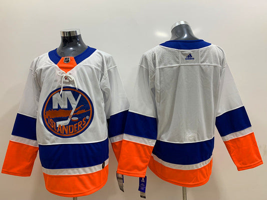 Men's New York Islanders White Breakaway Away Blank jersey