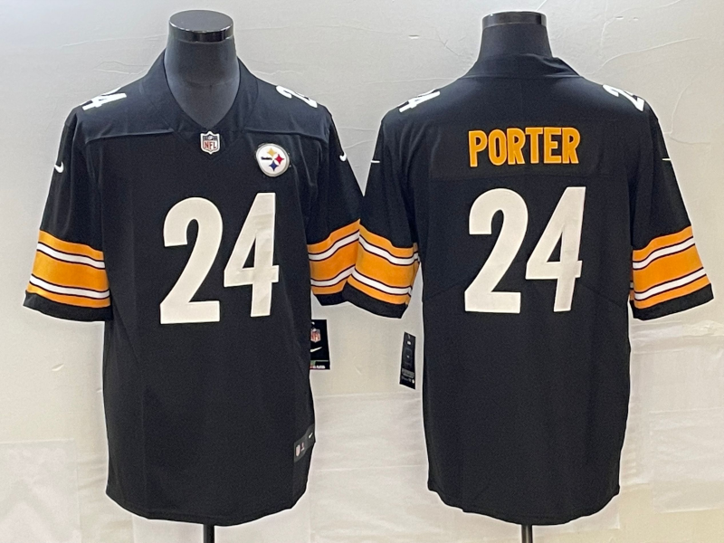 Men's Pittsburgh Steelers Joey Porter Jr. #24 Black Game jersey