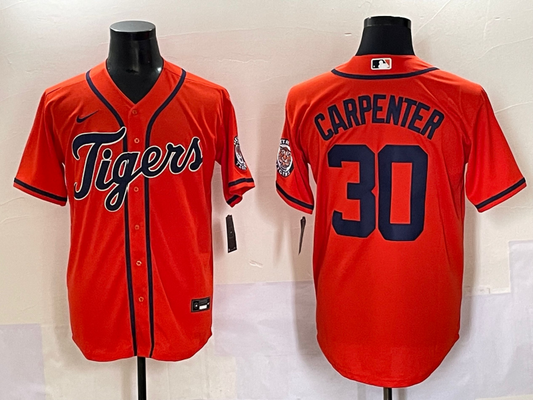 Men's Detroit Tigers Kerry Carpenter #30 Orange Limited Player Jersey