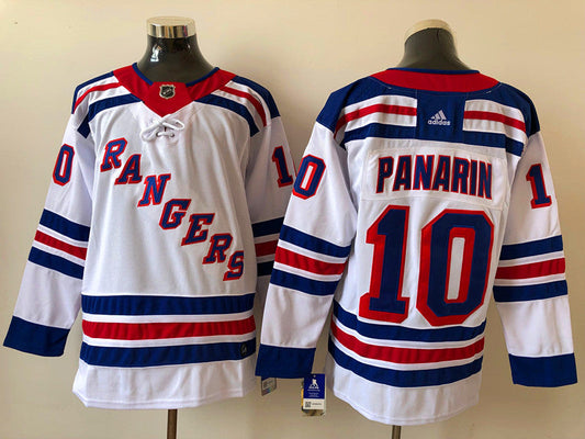 Men's New York Rangers Artemi Panarin #10 White Player Game jersey