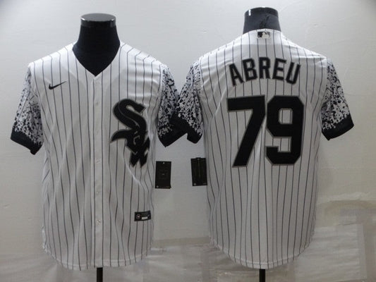 Men's Chicago White Sox Jose Abreu #79 White Authentic Game jersey