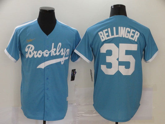 Men's Los Angeles Dodgers Cody Bellinger #35 Light Blue Replica Baseball jersey