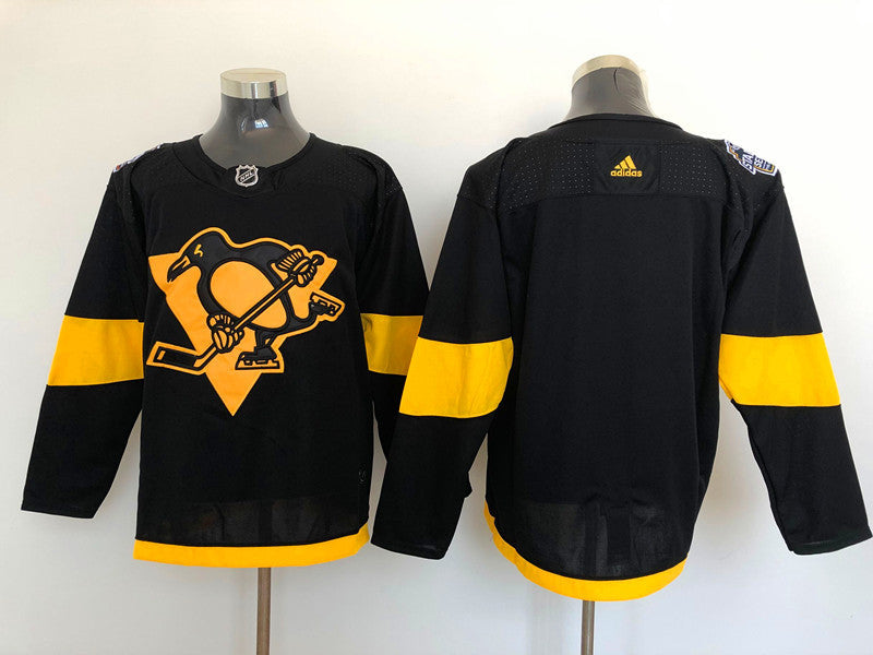Men's Pittsburgh Penguins Black Blank Player jersey