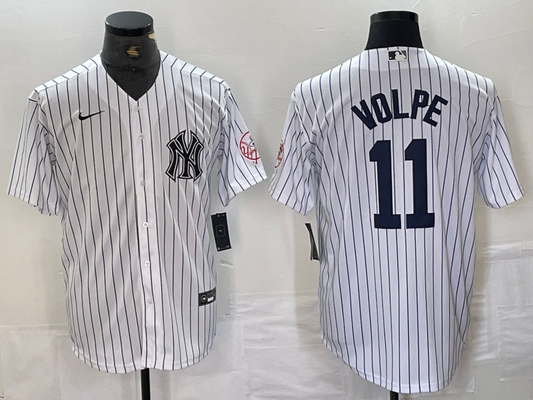 Men's New York Yankees Anthony Volpe #11 White Limited Player jersey