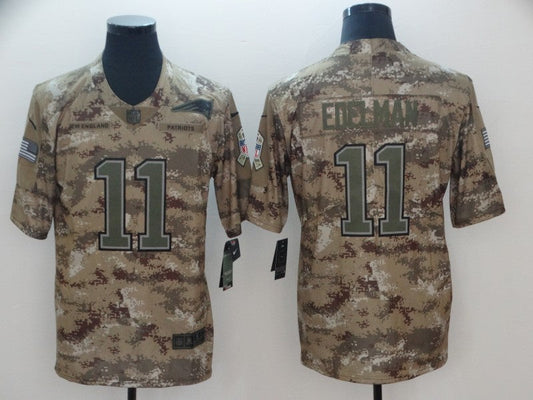 Men's New England Patriots Julian Edelman #11 Camouflage Game jersey