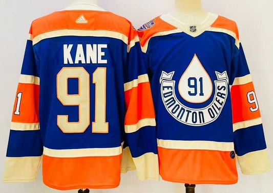 Men's Edmonton Oilers Evander Kane #91 Blue Game jersey