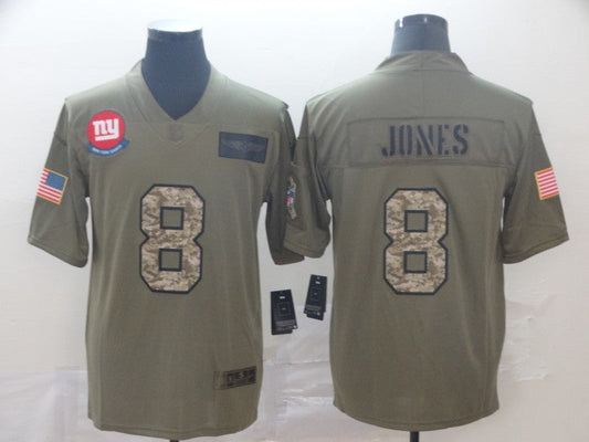 Men's New York Giants Daniel Jones #8 Brown Player Game jersey