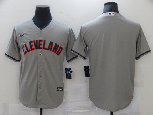 Men's Cleveland Guardians Gray Road Authentic Blank jersey
