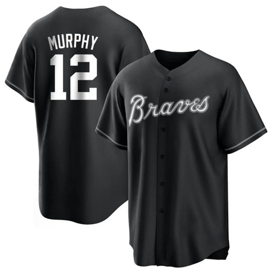 A.Braves #12 Sean Murphy Player Black Limited Replica Baseball Jerseys