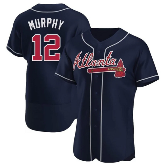 A.Braves #12 Sean Murphy Player Navy Limited Elite Baseball Jerseys