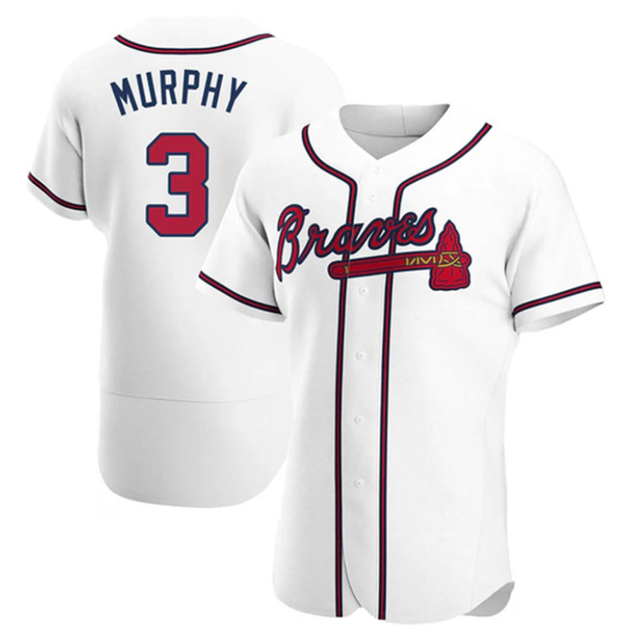 A.Braves #3 Dale Murphy Player White  Limited Elite Baseball Jerseys