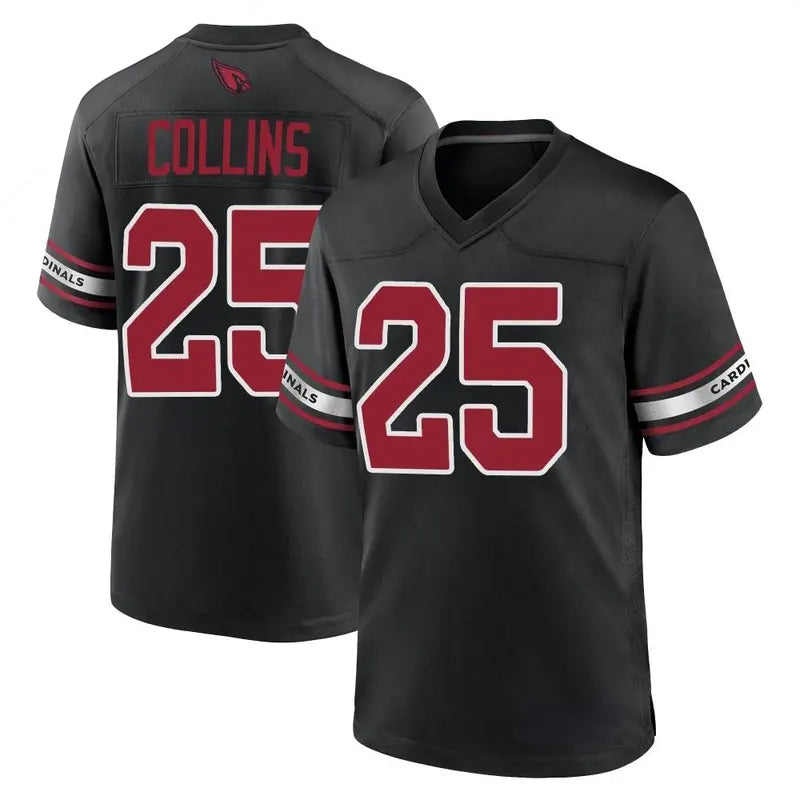 A.Cardinals #25 Zaven Collins Player Black Game Home Football Jerseys