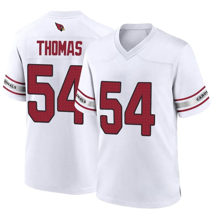 A.Cardinals #54 Xavier Thomas Player White Home Game Football Jerseys