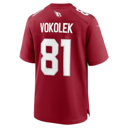 A.Cardinals #81 Travis Vokolek Player Cardinal Home Game Football Jerseys