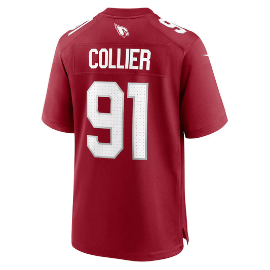 A.Cardinals #91 L.J. Collier Player Cardinal Game Home Football Jerseys
