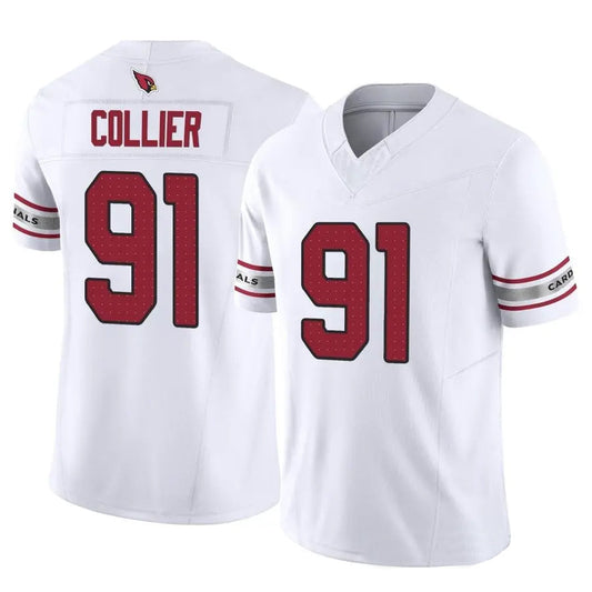 A.Cardinals #91 L.J. Collier Player Limited Elite Home White Football Jerseys