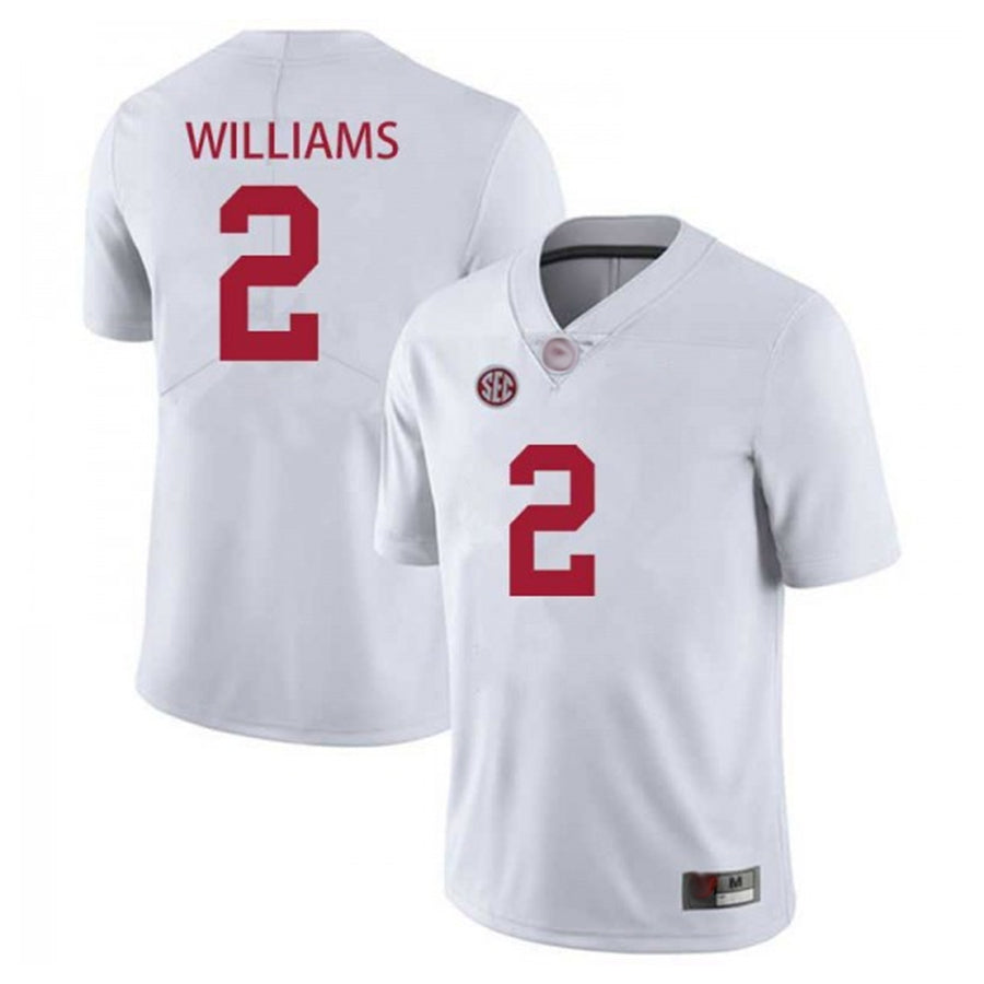A.Crimson Tide #2 Ryan Williams Player Game Jersey White Stitched Football American College Jerseys