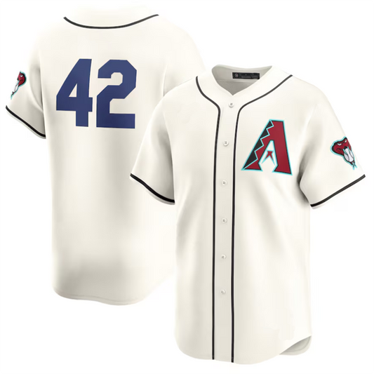 A.Diamondbacks #42 Player White Jackie Robinson Day Home Limited Baesball Jerseys