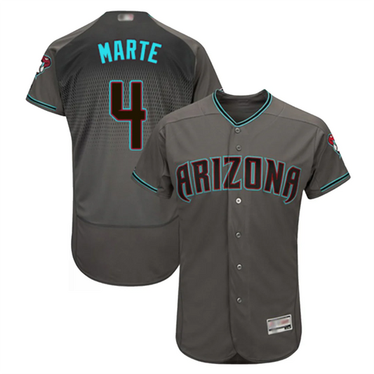 A.Diamondbacks #4 Ketel Marte Player Gray Replica Limited Baseball Jerseys