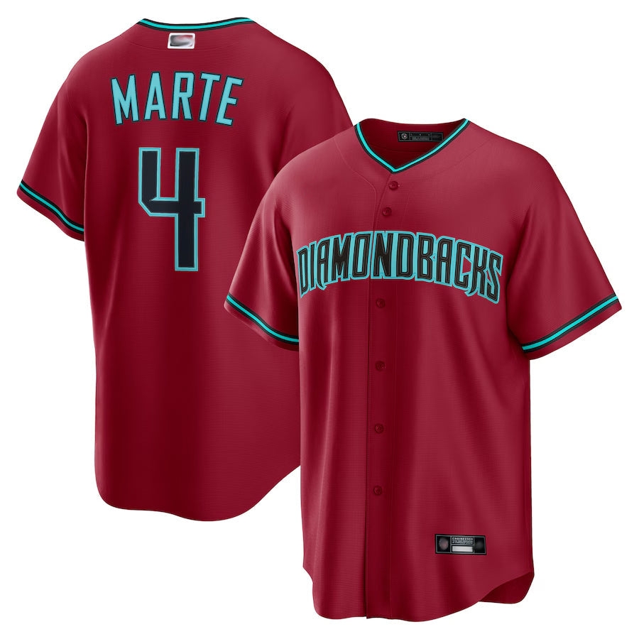 A.Diamondbacks #4 Ketel Marte Player Red Home Replica Baseball Jerseys