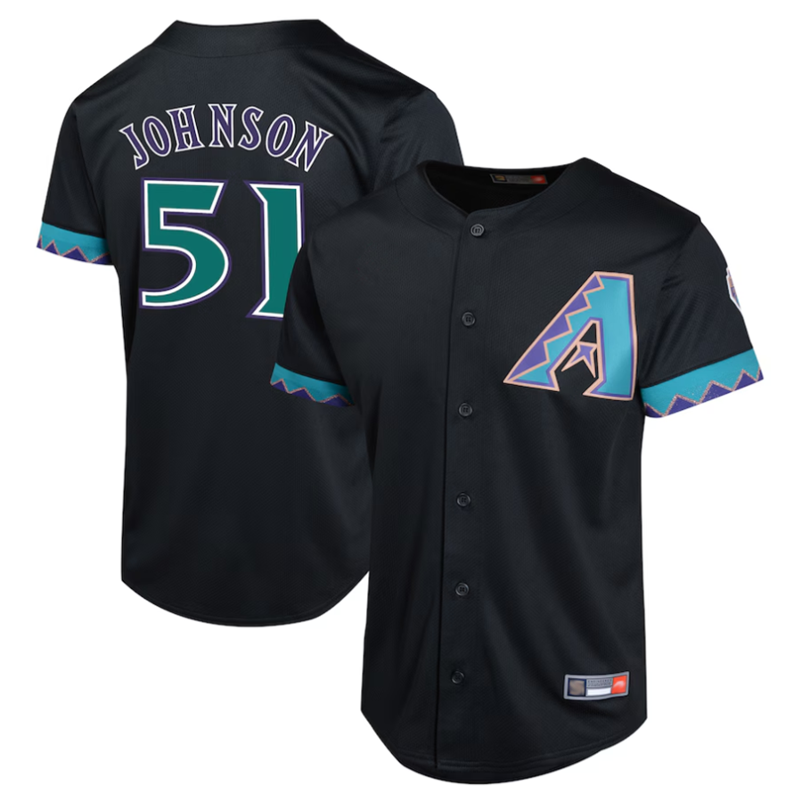 A.Diamondbacks #51 Randy Johnson Player Black Cooperstown Limited Baseball Jerseys