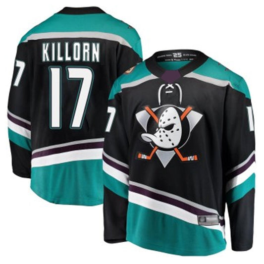 A.Ducks #17 Alex Killorn Player Fanatics Breakaway Black Hockey Jerseys