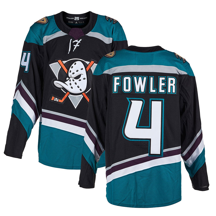 A.Ducks #4 Cam Fowler Player Fanatics Breakaway Black Hockey Jerseys