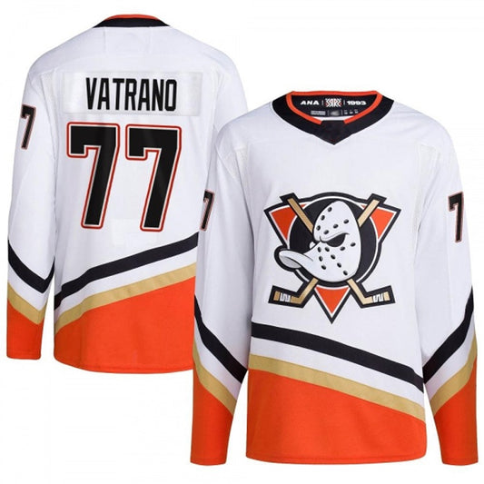 A.Ducks #77 Frank Vatrano Player Fanatics Special Edition Breakaway White Hockey Jerseys