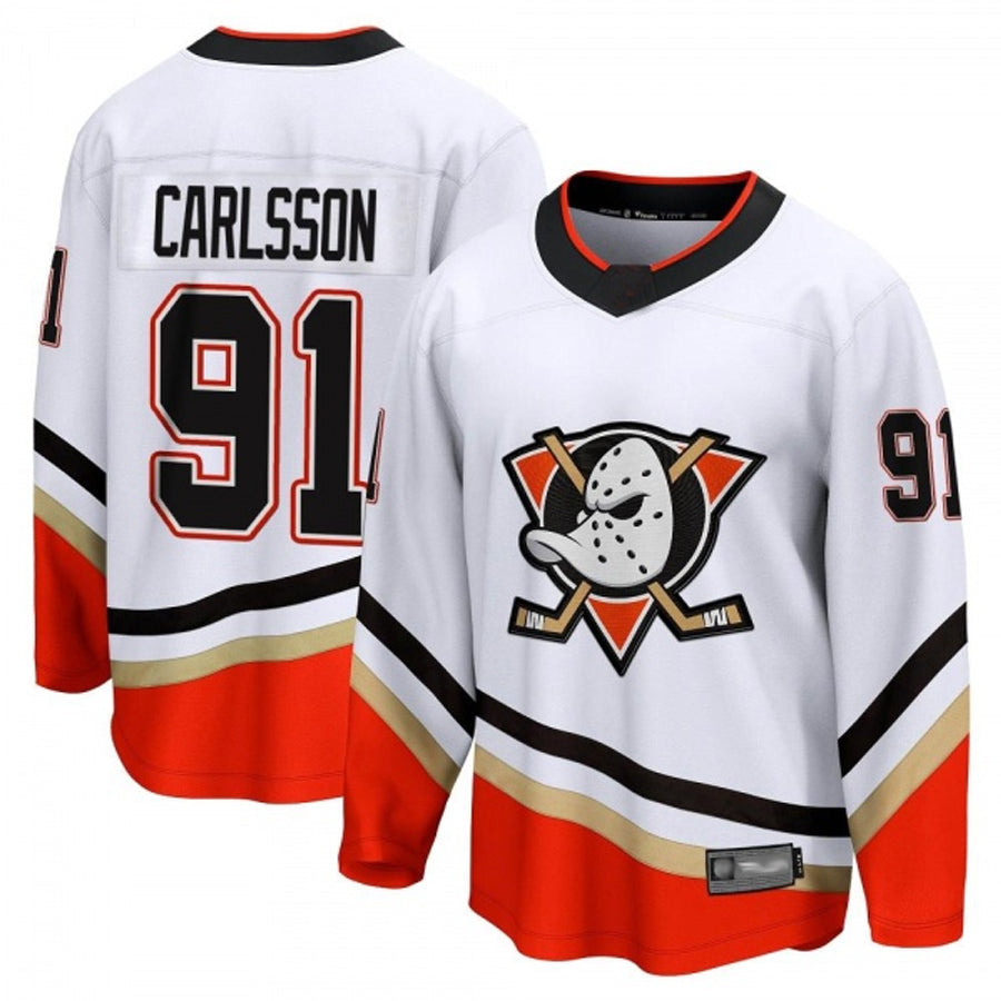 A.Ducks #91 Leo Carlsson Player Fanatics Special Edition Breakaway White Hockey Jerseys