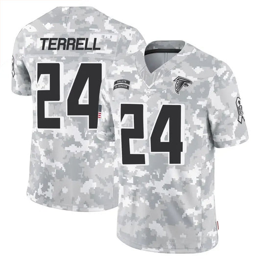 A.Falcons #24 A.J. Terrell Jr. Player Arctic Camo Salute to Service Limited Football Jerseys