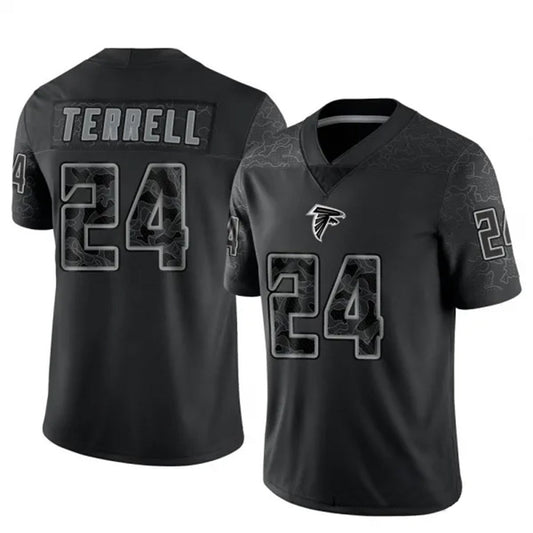 A.Falcons #24 A.J. Terrell Jr. Player Black RFLCTV Limited Football Jerseys