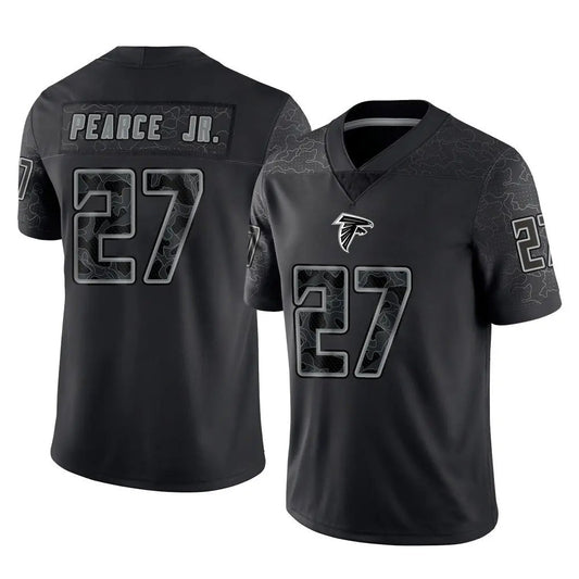 A.Falcons #27 James Pearce Jr. Player Black RFLCTV Limited Football Jerseys