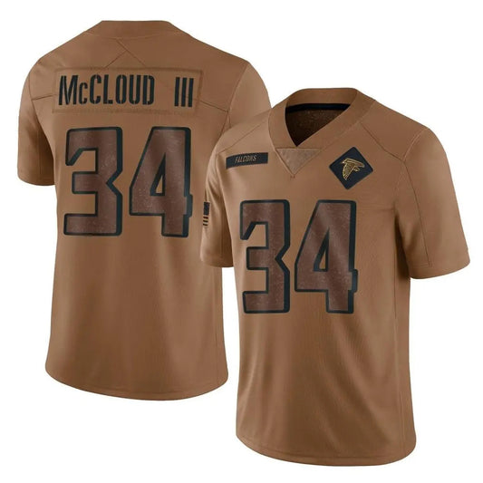 A.Falcons #34 Ray-Ray McCloud III Player Brown Salute To Service Limited Football Jerseys
