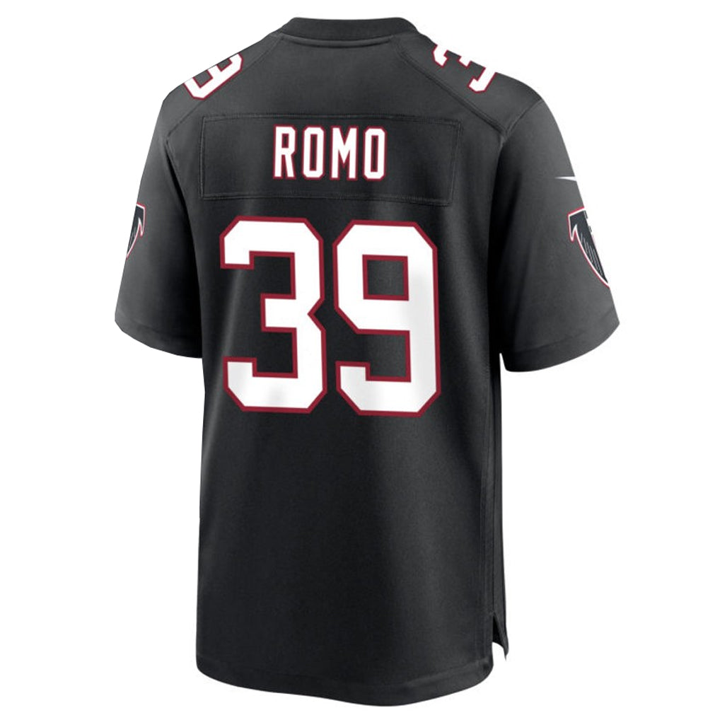A.Falcons #39 John Parker Romo Player Black Throwback Game Football Jerseys