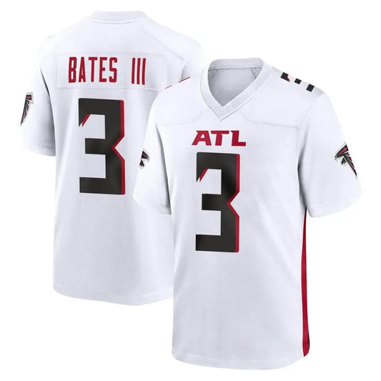 A.Falcons #3 Jessie Bates III Player White Home Game Football Jerseys
